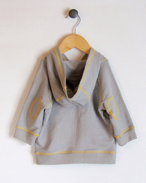 Hoodie in Grey/Yellow with Ice Pop